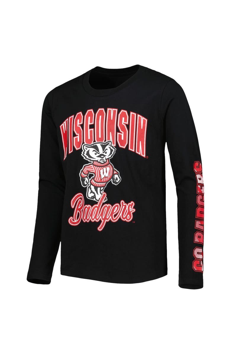 Outerstuff Youth Red/Black Wisconsin Badgers Game Day T-Shirt Combo Pack, Alternate, color, 