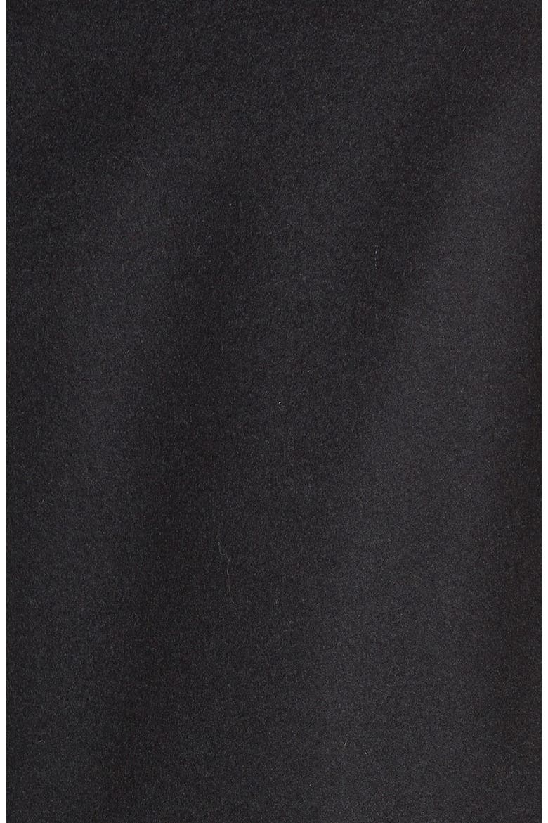 Single Breasted Wool Blend Coat, Alternate, color, BLACK