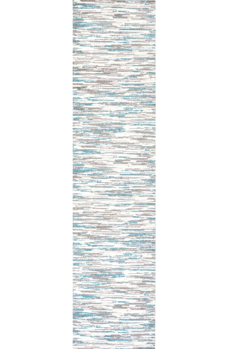 JONATHAN Y Speer Abstract Linear Stripe Area Rug, Main, color, Gray/Blue