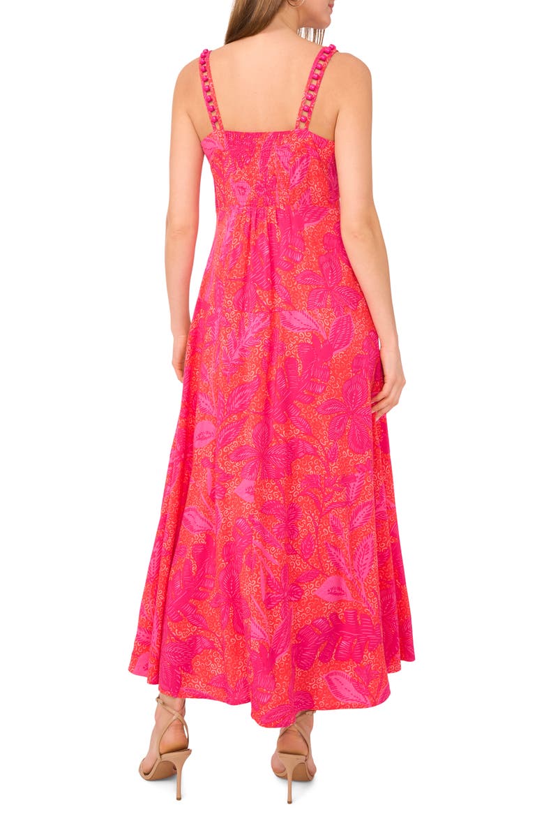 Floral Bead Strap Maxi Dress