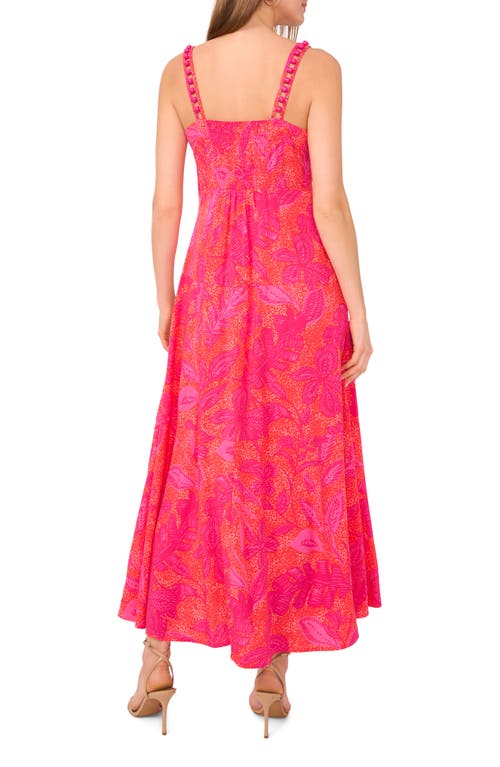 Vince Camuto Floral Bead Strap Maxi Dress