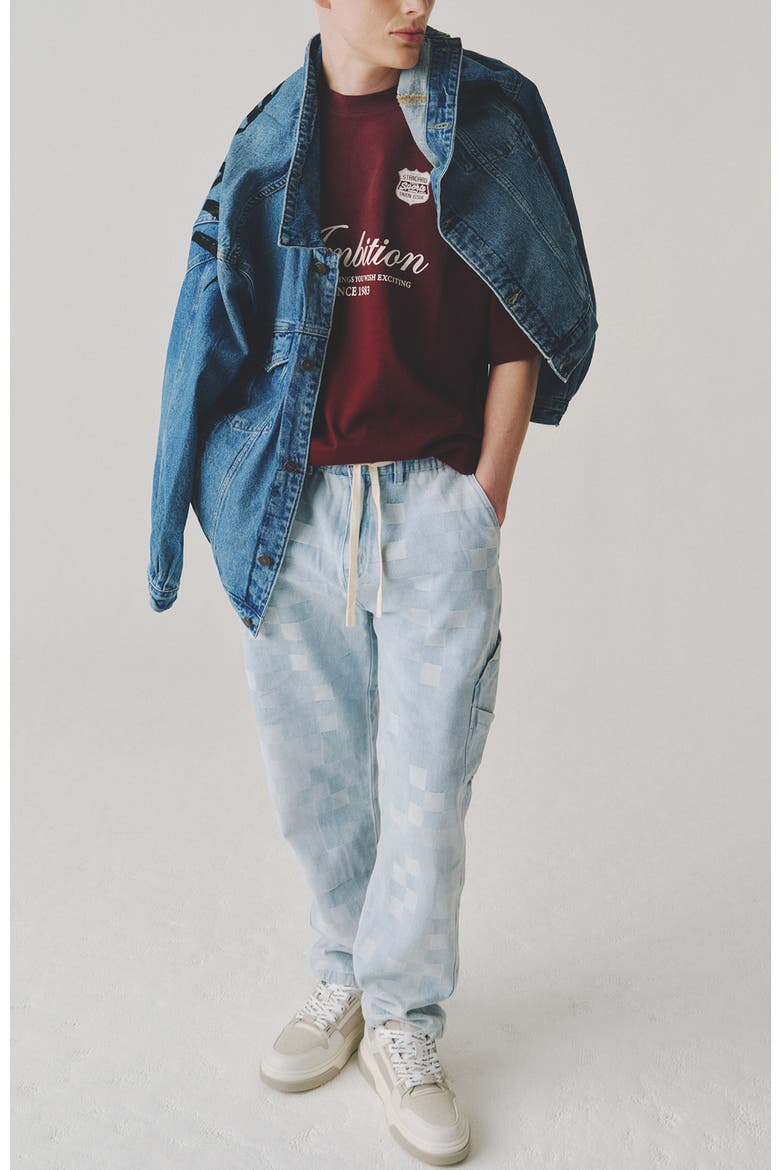 Oversize Jeans Jacket, Alternate, color, Blue