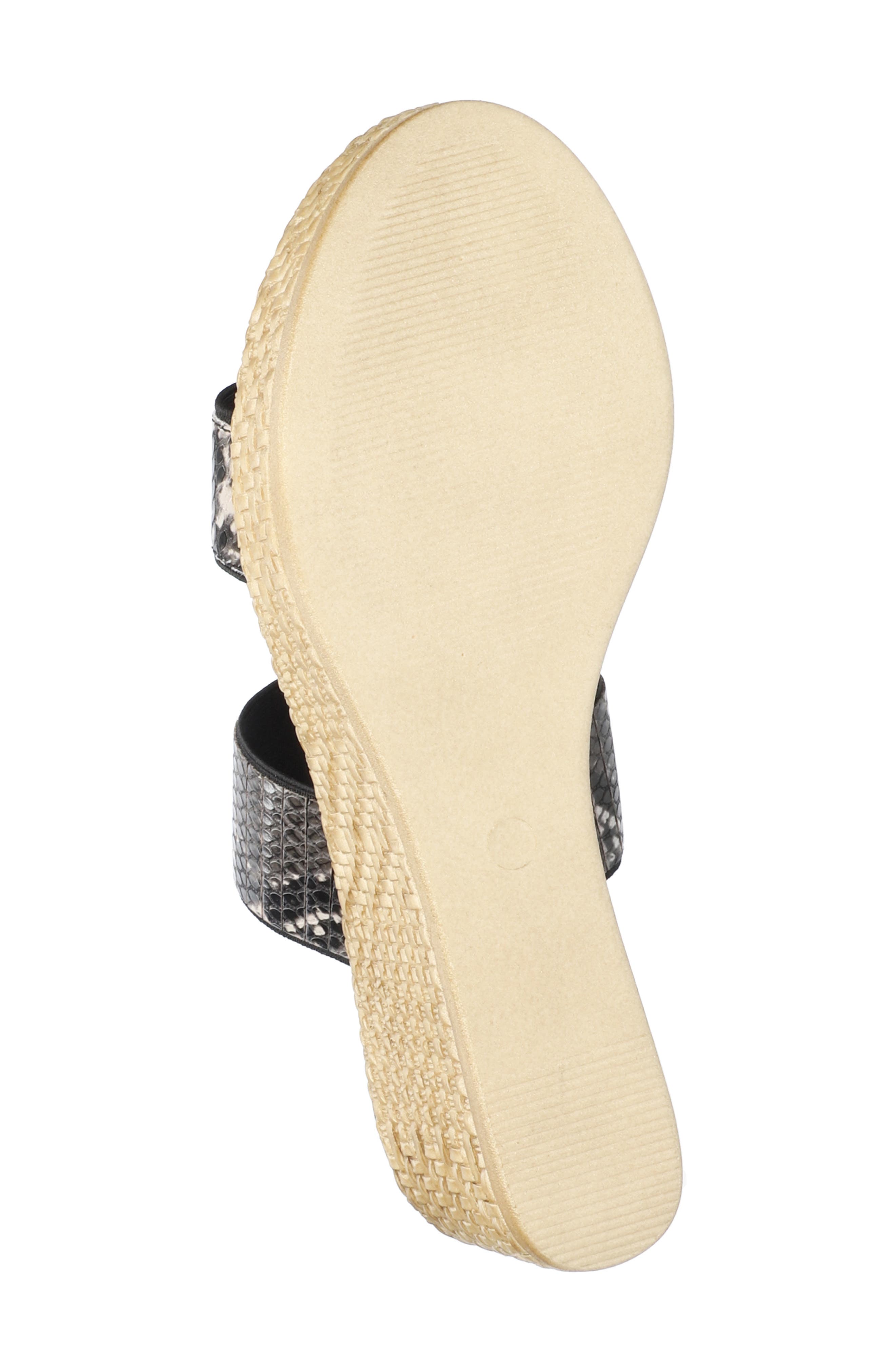 Terina Wedge Slide Sandal, Alternate, color, BLACK SNAKE GORE