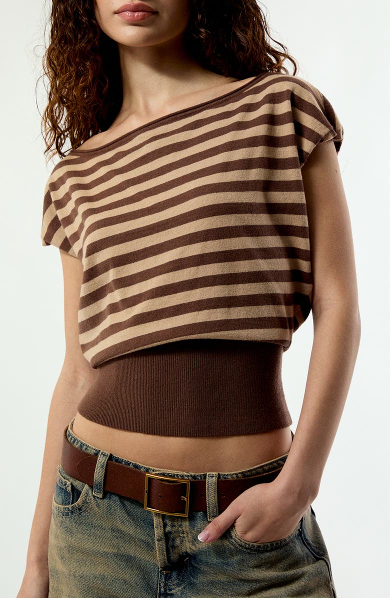 PacSun Eva Knit Top, Alternate, color, Brown