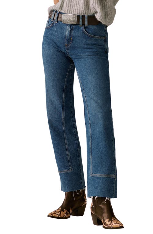Free People We The Free Risk Taker Raw Hem Straight Leg Jeans In Be Bold