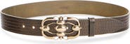Isabel Marant Mirko Croc Embossed Leather Belt