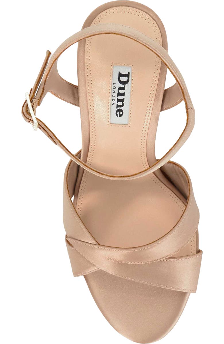 Dune London Mayve Ankle Strap Platform Sandal, Alternate, color, Mink