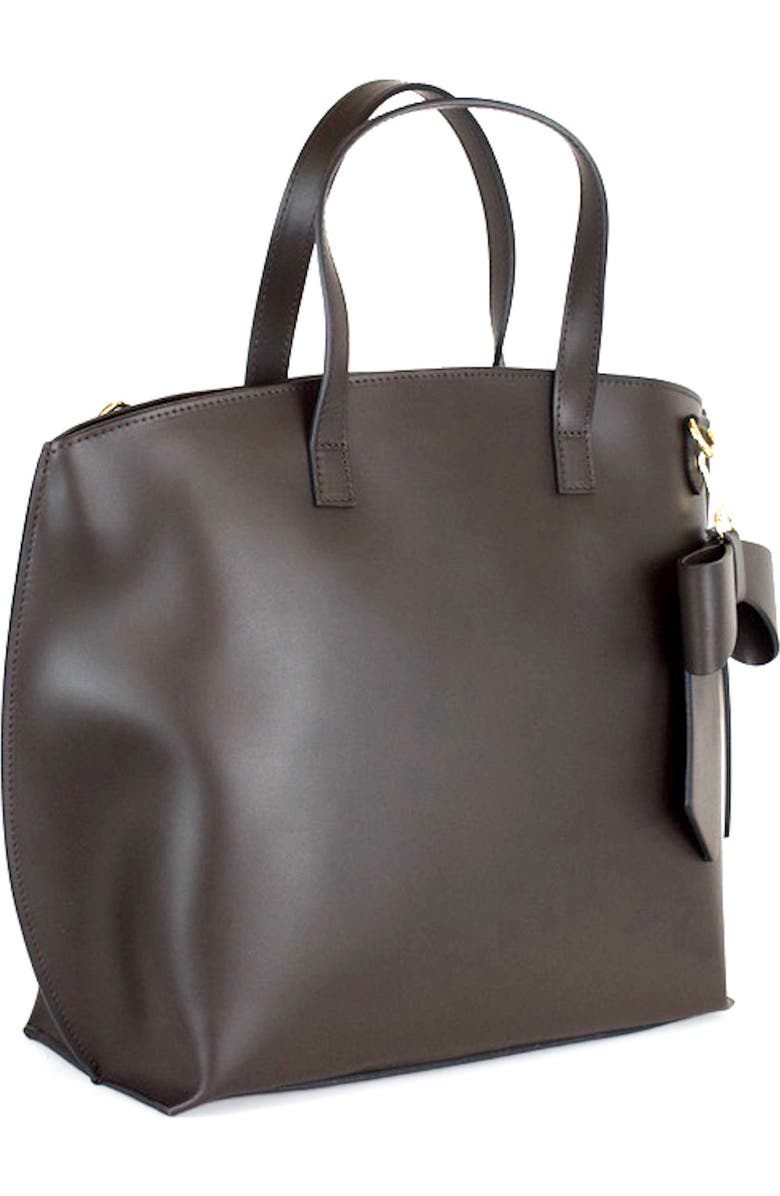 Persaman New York Catherine Bow Tote, Alternate, color, Brown