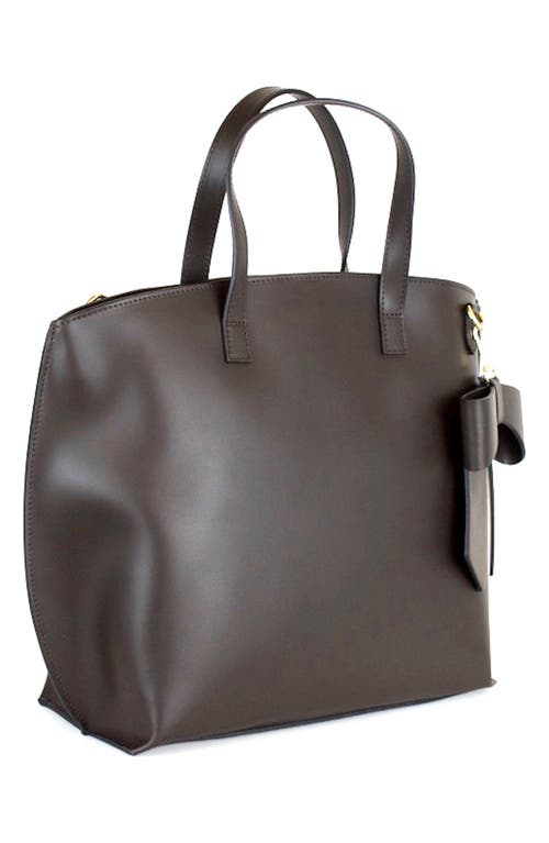 Persaman New York Catherine Bow Tote In Brown