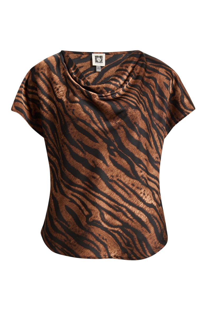 Print Cowl Neck Top, Alternate, color, ANNE BLACK MULTI