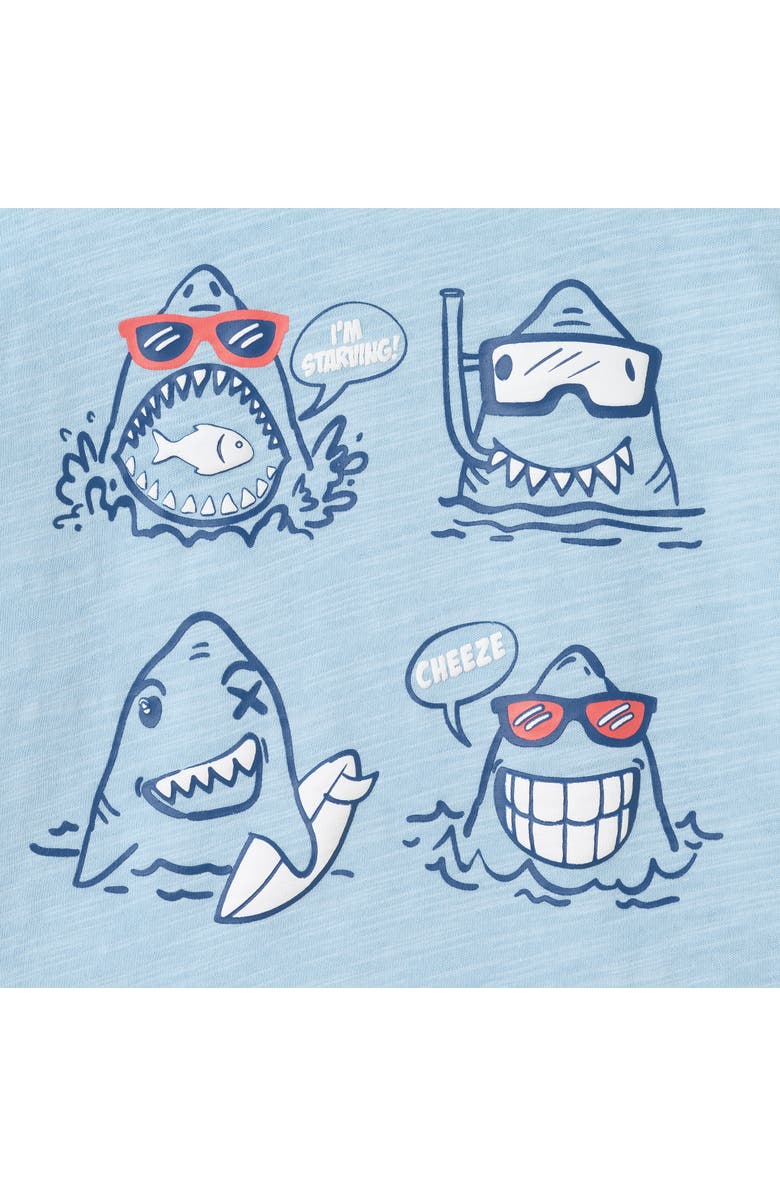Andy & Evan Kids' Shark Graphic T-Shirt & Shorts Set, Alternate, color, Blue