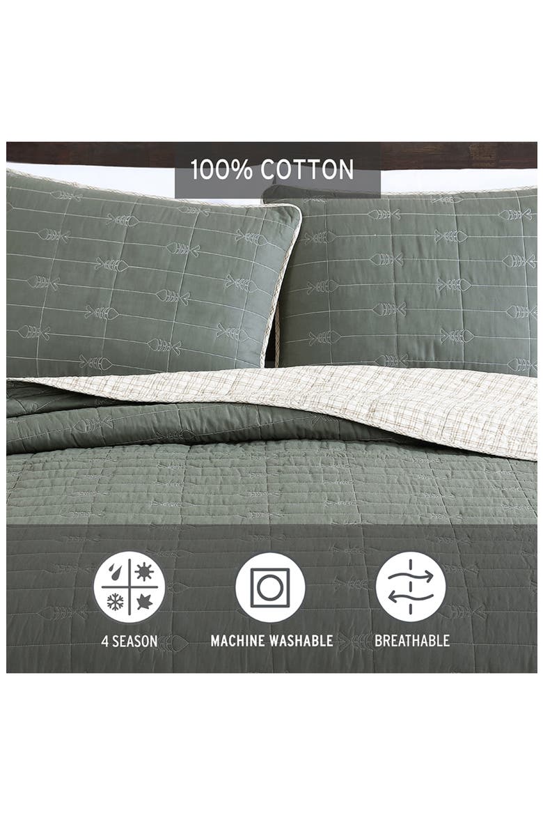 Troutdale Cotton Quilt 3-Piece Set, Alternate, color, SPRIG
