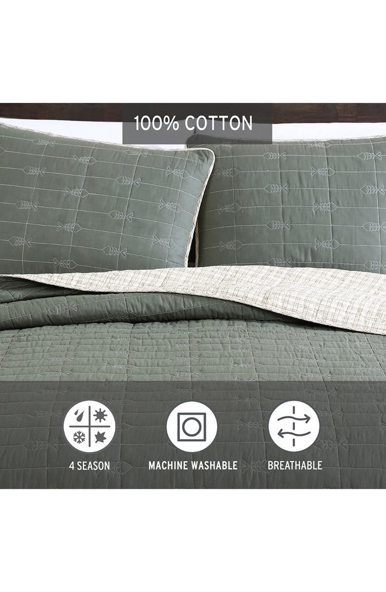Eddie Bauer Troutdale Cotton Quilt 3-Piece Set, Alternate, color, Sprig