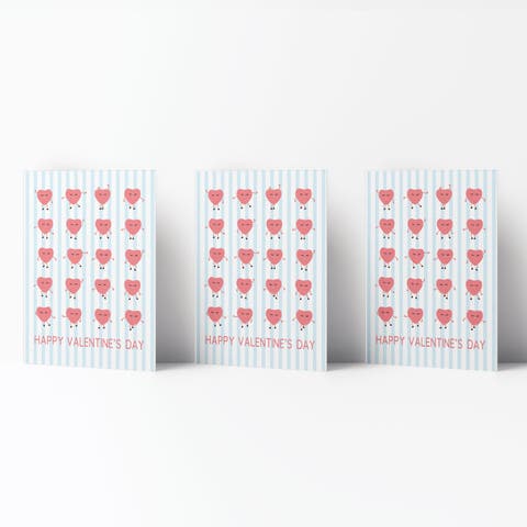 Valentine's Day Friendship Greeting Card Pack Sets, 'Hearts Dance Valentine' (3 ct)