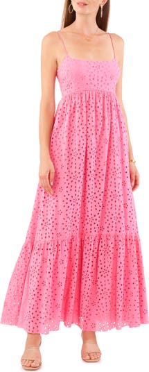 Eyelet Cotton Maxi Sundress