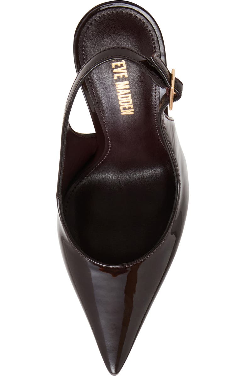 Steve Madden Blare Slingback Pointed Toe Pump, Alternate, color, Brown Leather