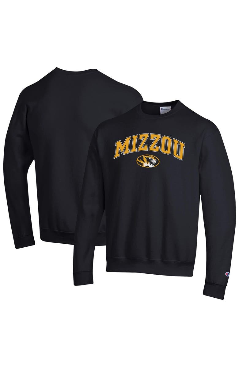 Champion Men's Champion  Black Missouri Tigers Arch Over Logo Pullover Sweatshirt, Main, color, Black