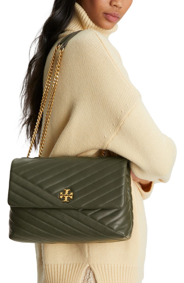 Tory Burch Kira Chevron Leather Convertible Shoulder Bag, Alternate, color,