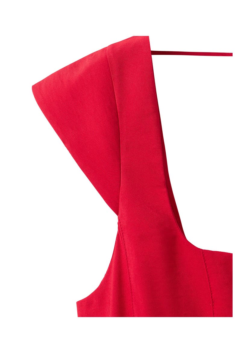 Bow Back A-Line Dress, Alternate, color, RED
