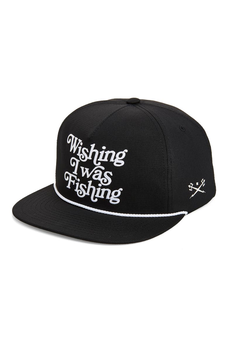 Wishing Nylon Ripstop Snapback Ball Cap, Main, color, BLACK