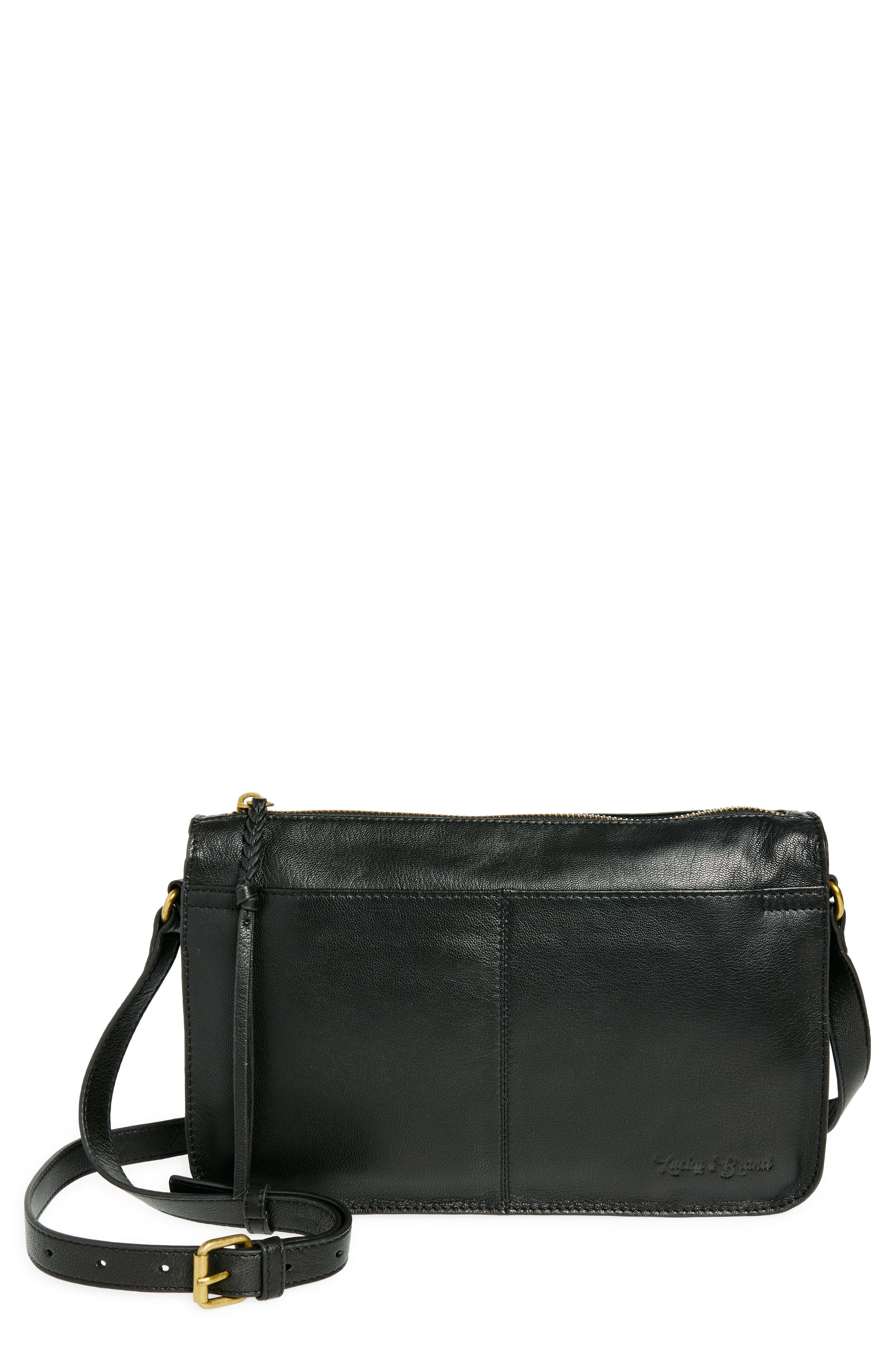 Lucky Brand Kaye Leather Crossbody Bag, Main, color, 