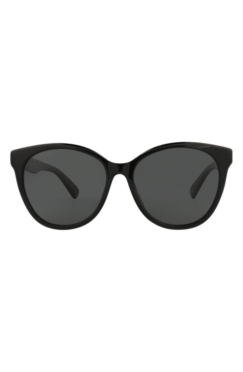 Gucci Cat Eye Sunglasses, Main, color, Black Black Grey