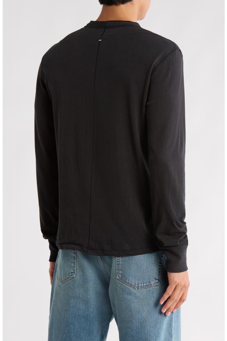 Classic Slub Jersey Henley, Alternate, color, BLACK