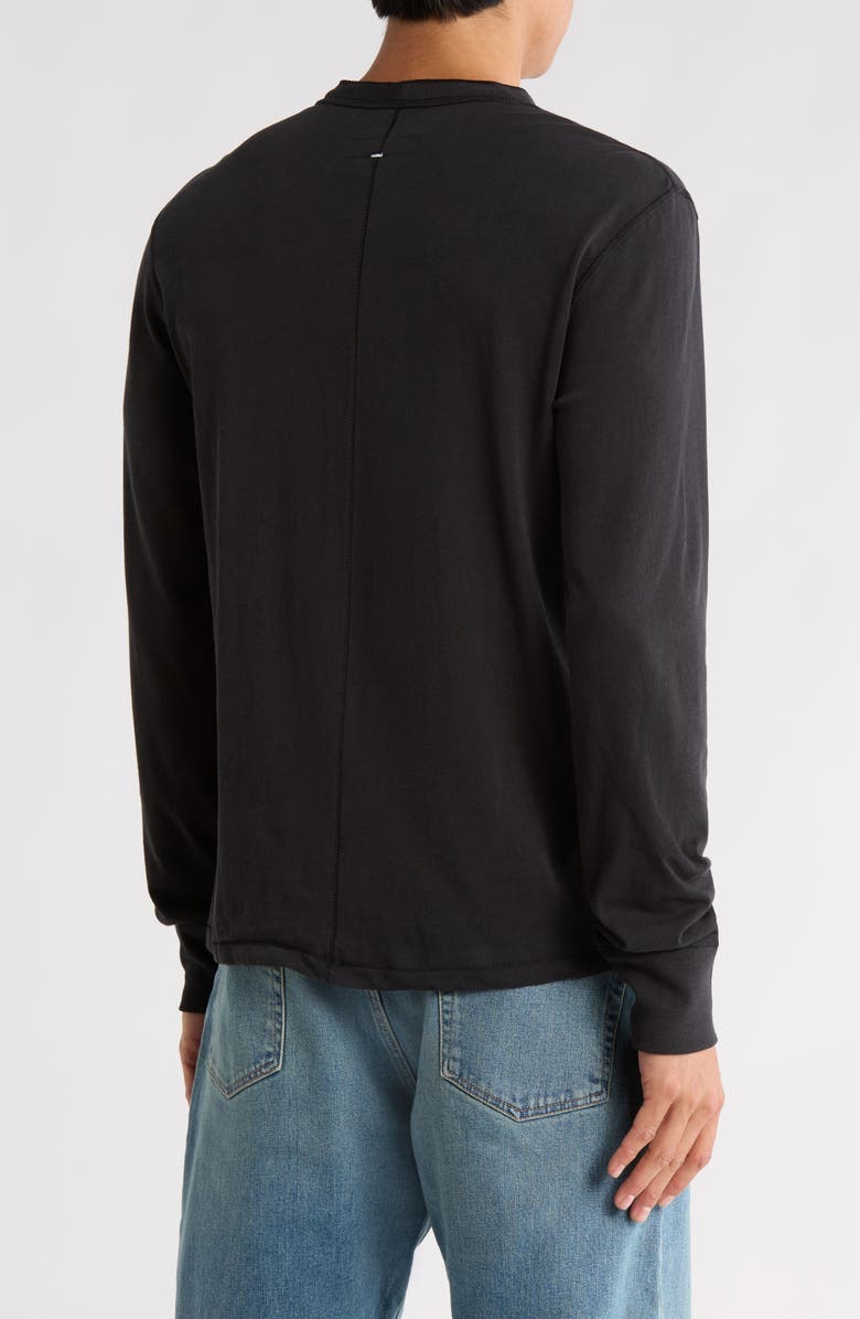 rag & bone Classic Slub Jersey Henley, Alternate, color, Black