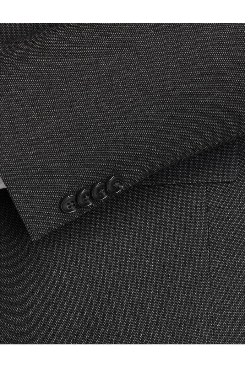 Big & Tall Birdseye Suit Jacket, Alternate, color, CHARCOAL