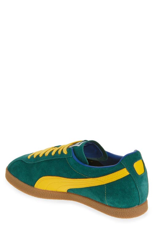 Puma Brasil Sneaker In Dark Myrtle-tangerine