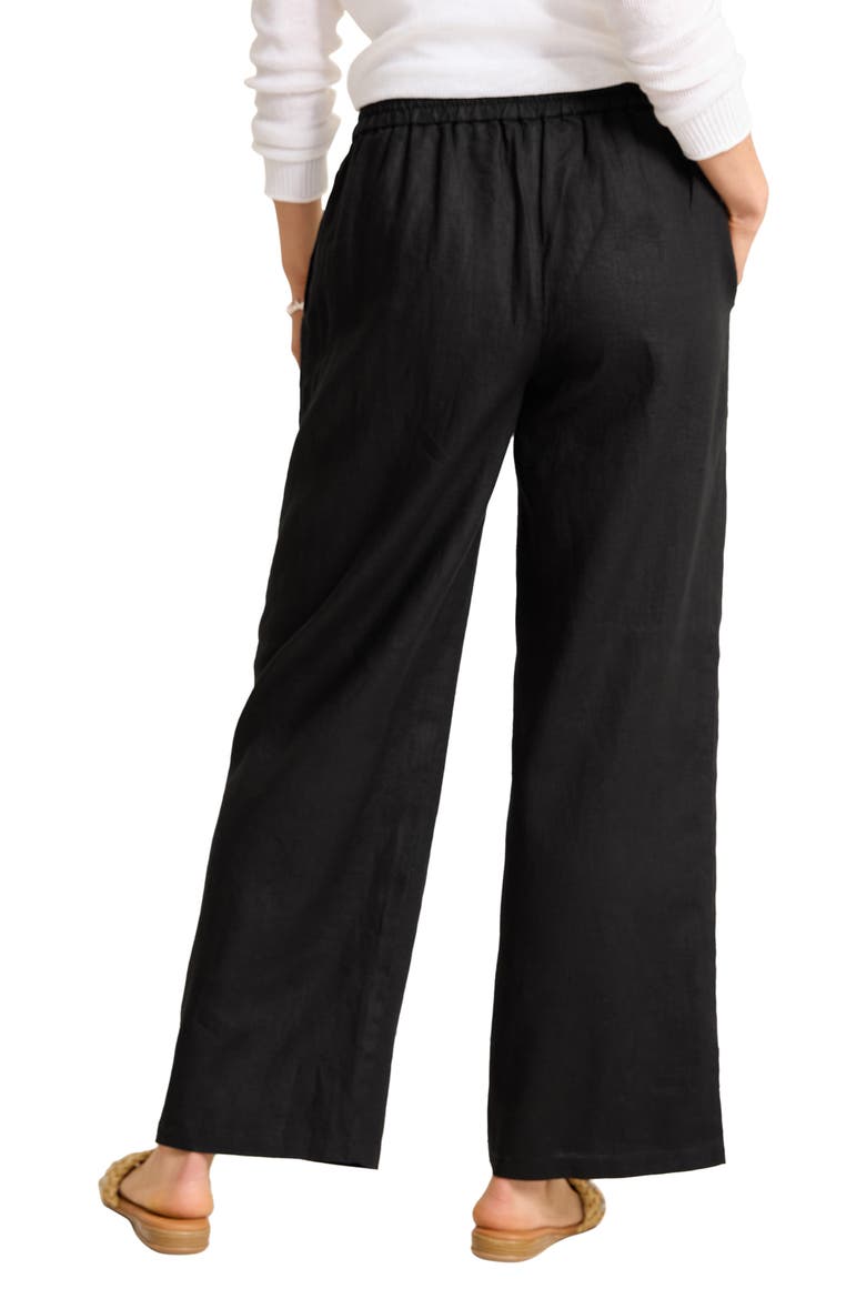 Two Palms Easy Linen Drawstring Pants, Alternate, color, BLACK