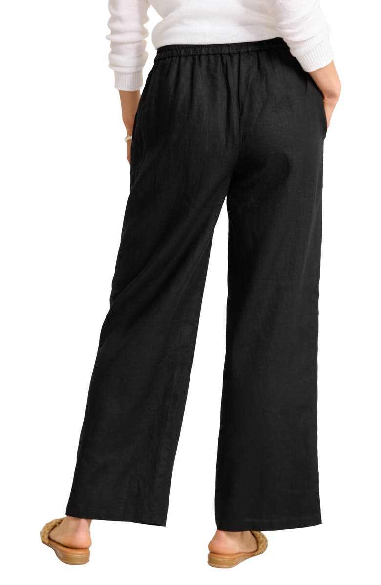 Tommy Bahama Two Palms Easy Linen Drawstring Pants, Alternate, color, Black