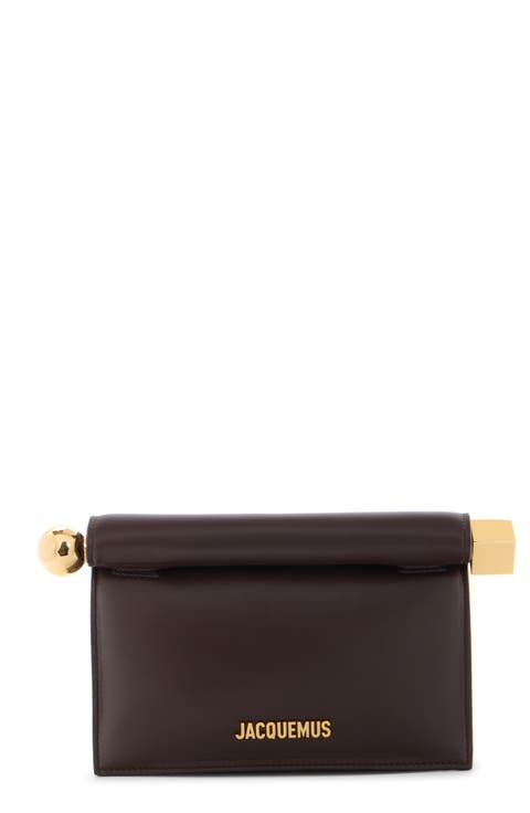 La Petite Pochette Rond Carré Leather Clutch