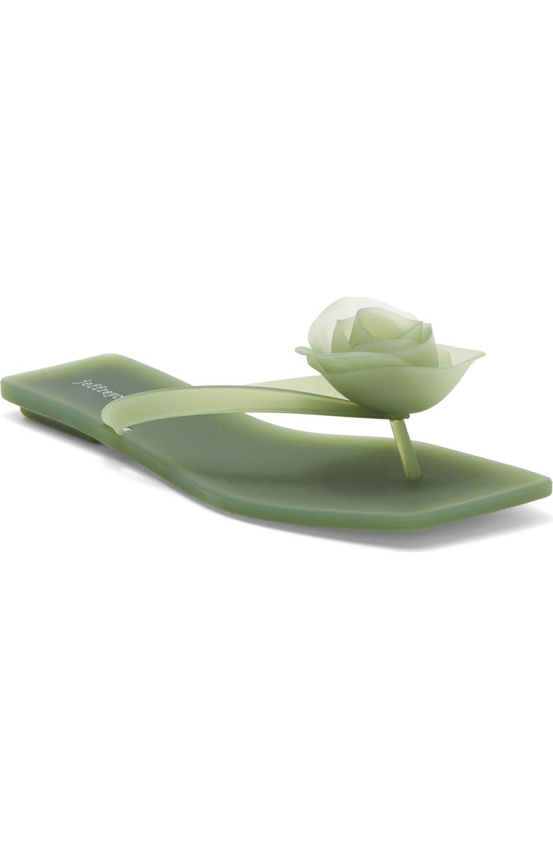 Jeffrey Campbell Riverz Jelly Sandal, Main, color, Green Matte