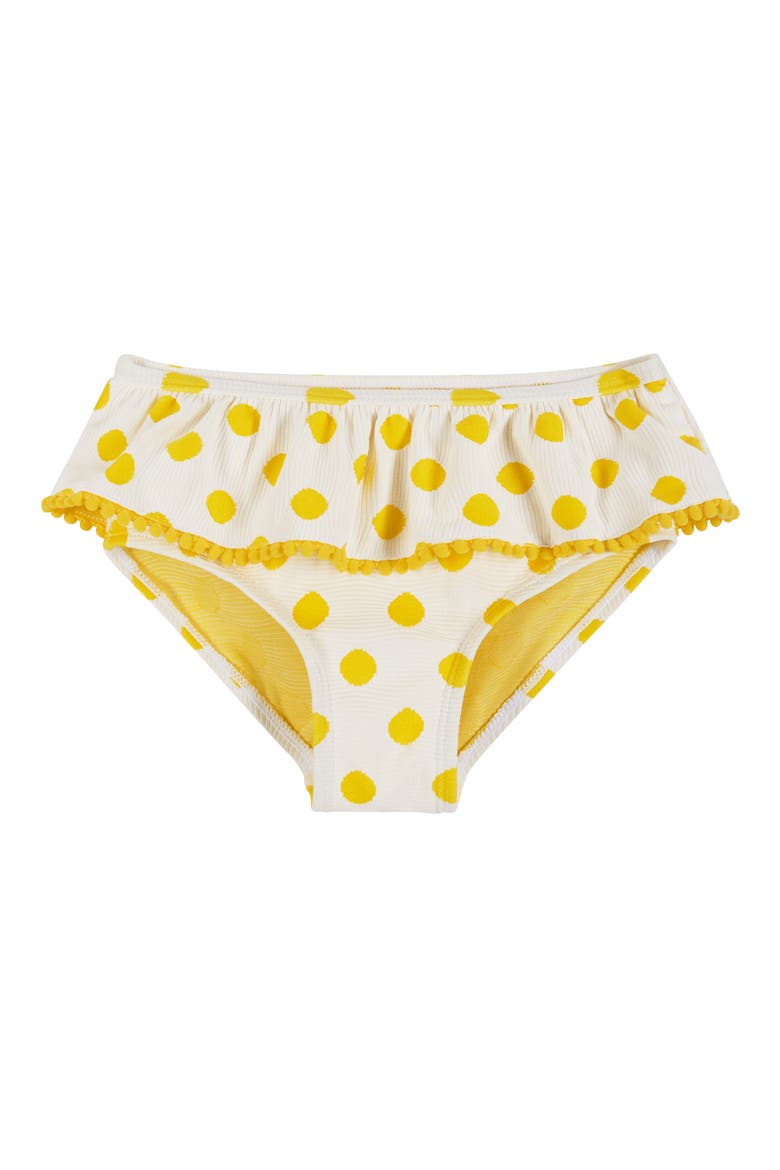 Kids' Three-Piece Bikini Set, Alternate, color, YELLOW POLK A DOT
