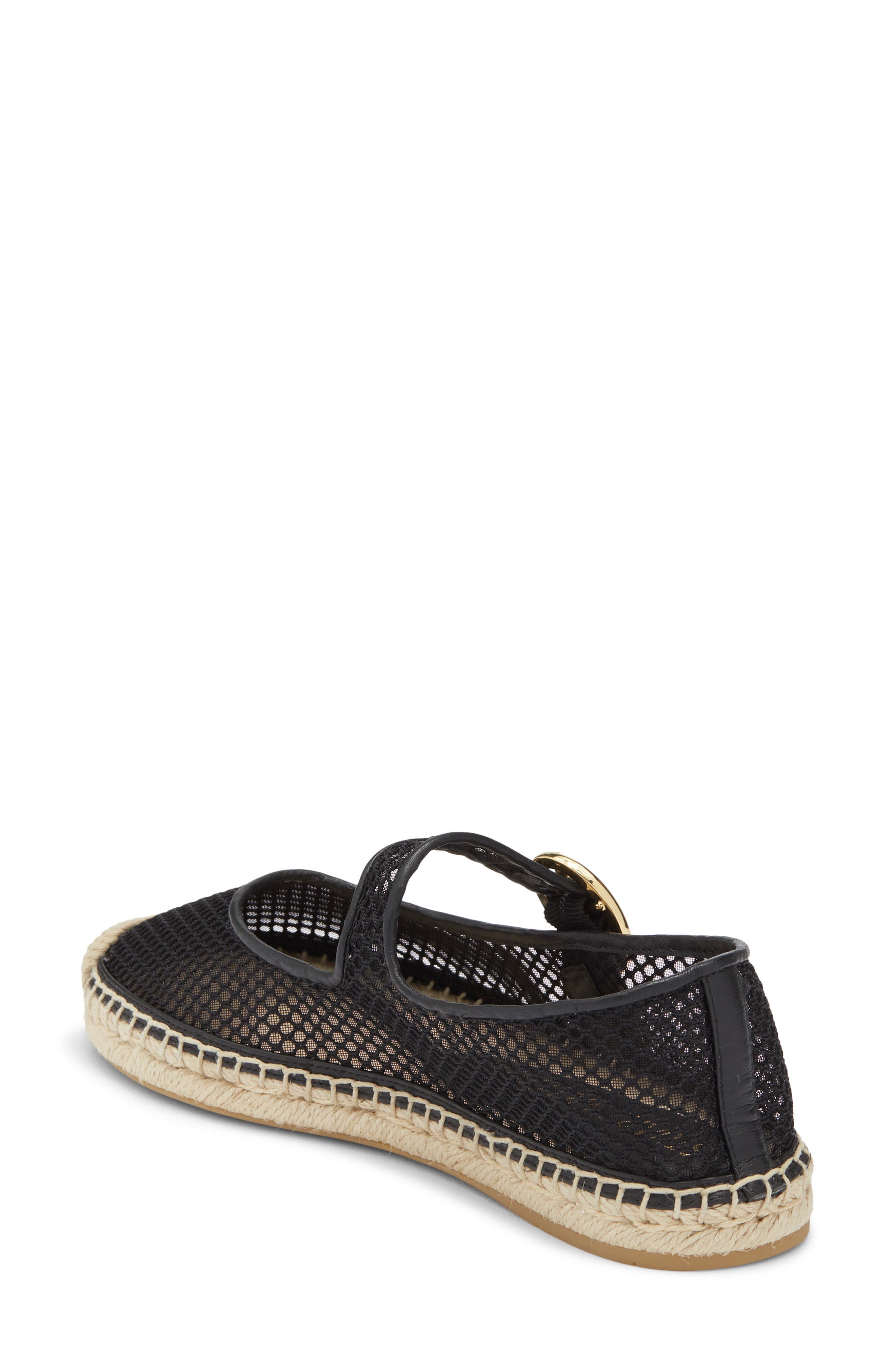 Stuart Weitzman Benni Espadrille Mary Jane Flat, Alternate, color, Black