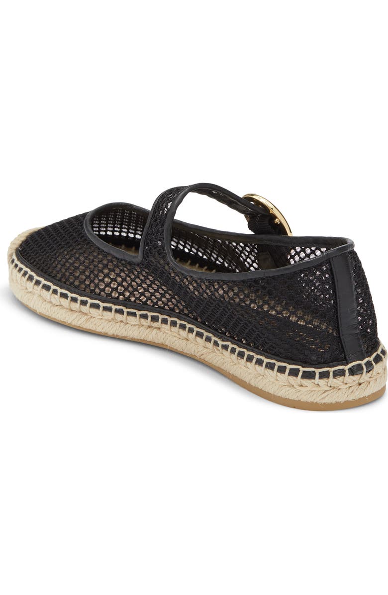 Stuart Weitzman Benni Espadrille Mary Jane Flat, Alternate, color, Black