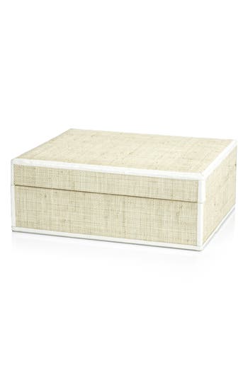 Zodax Reggio Raffia Box In Neutral