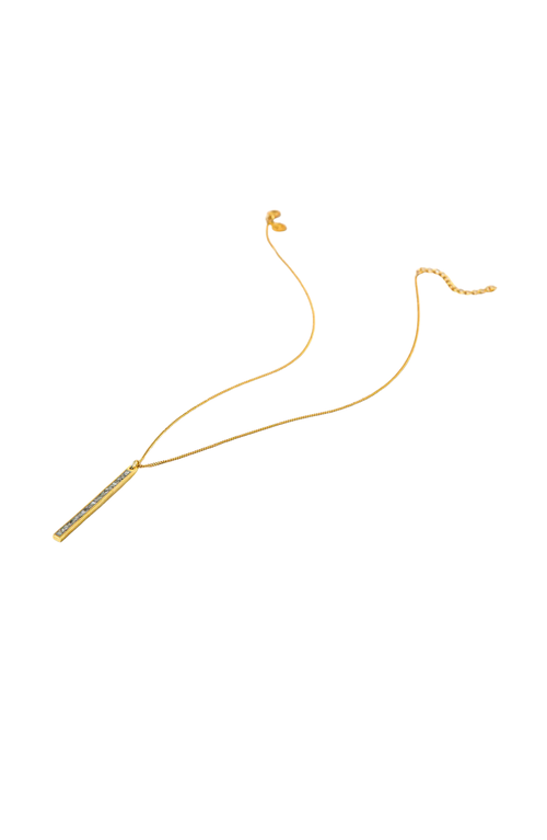 Uncommon Goods Sliced Raw Diamond Bar Necklace In Gold