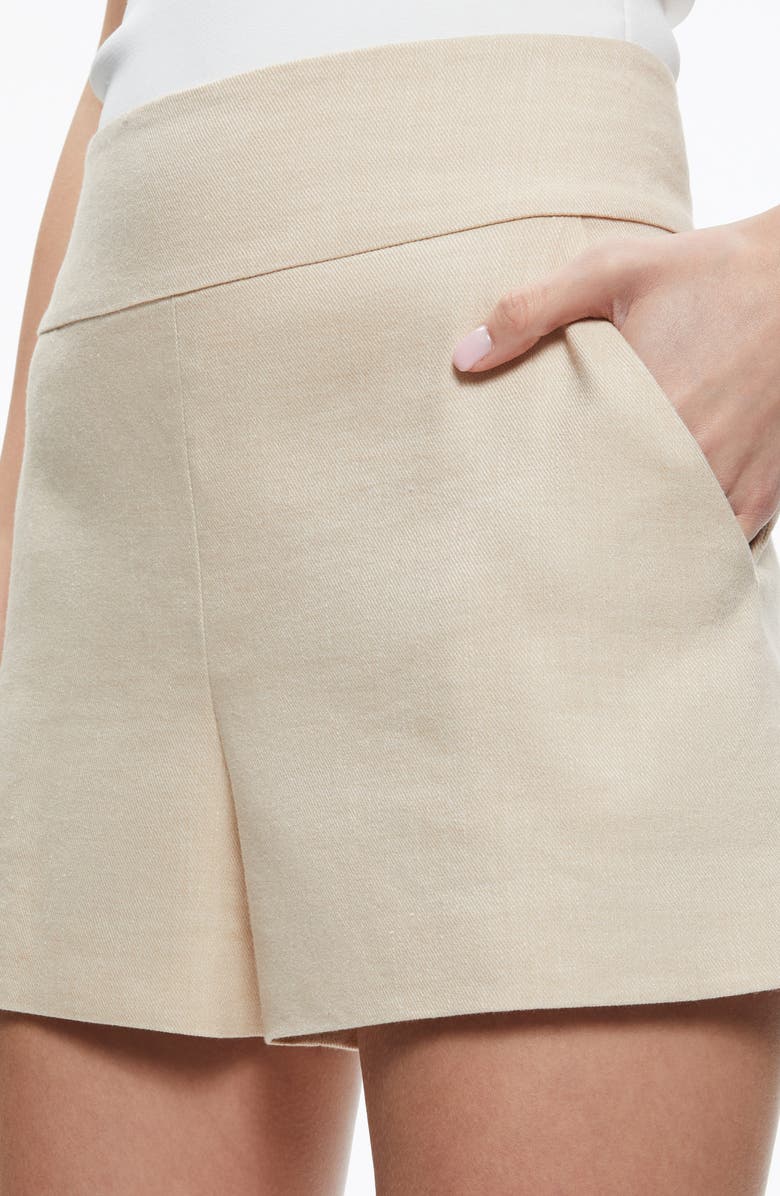Alice + Olivia Donald High Waist Shorts, Alternate, color, 