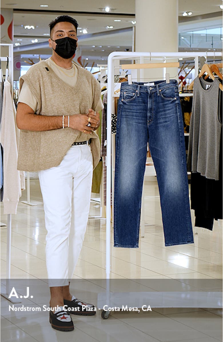 High Waist Study Hover Straight Leg Jeans, sales video thumbnail