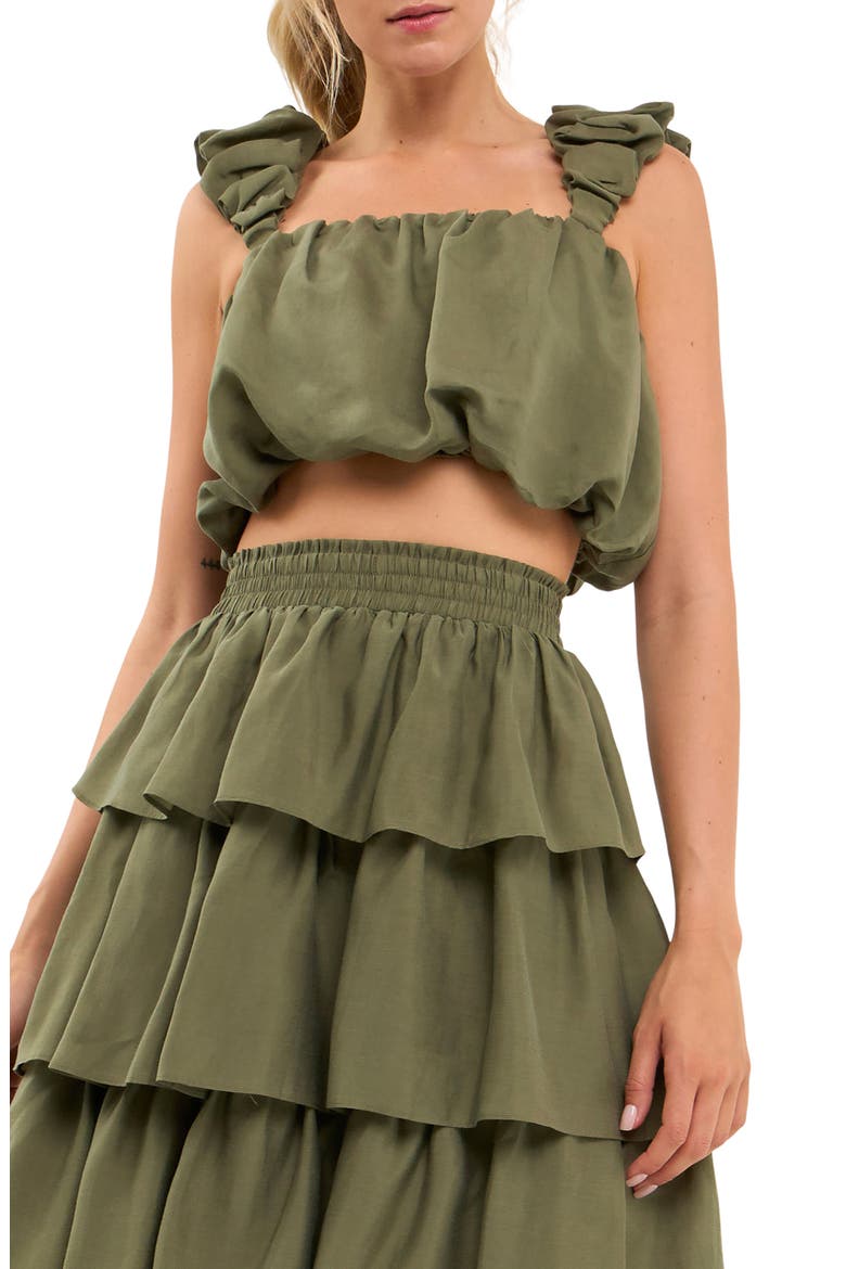 Bubble Crop Tank, Main, color, OLIVE