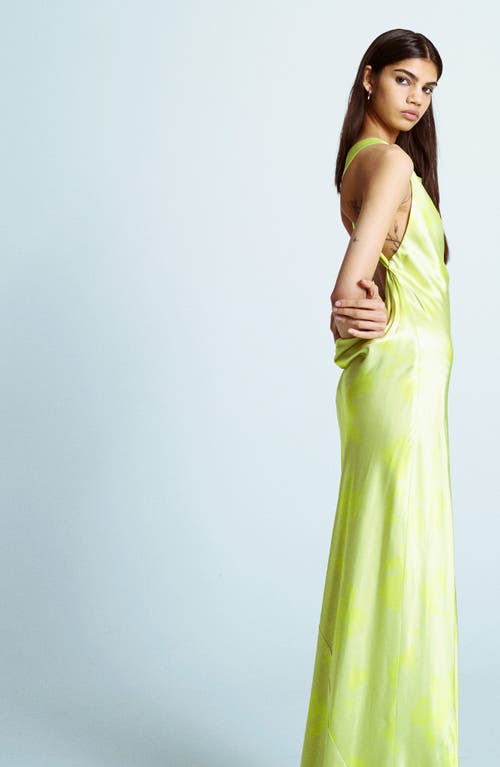 Topshop Racer Neck With Dropped Cowl Back In Green