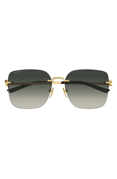 GG2229SA 60mm Polarized Gradient Butterfly Sunglasses
