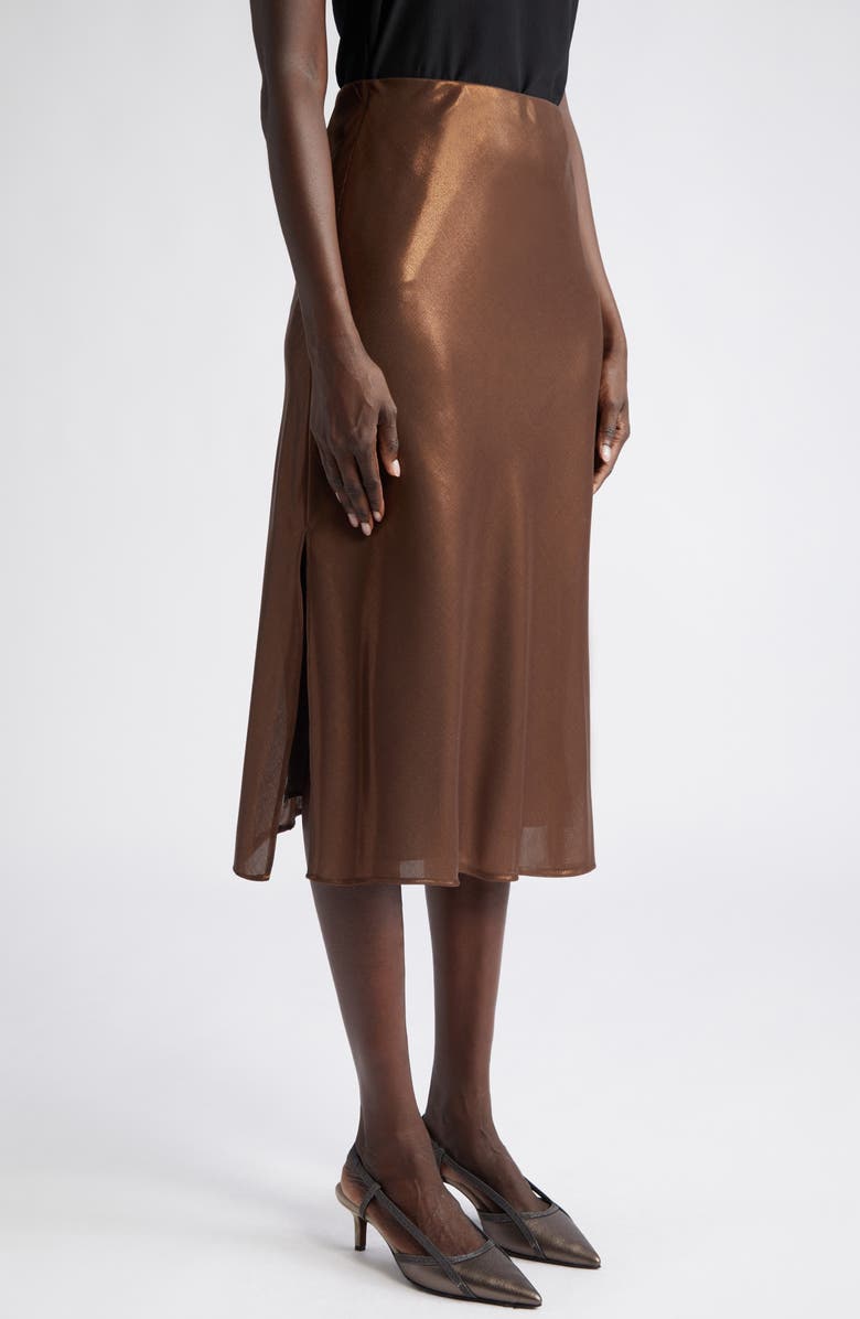 Brunello Cucinelli Metallic Wool Blend Pencil Skirt | Nordstrom