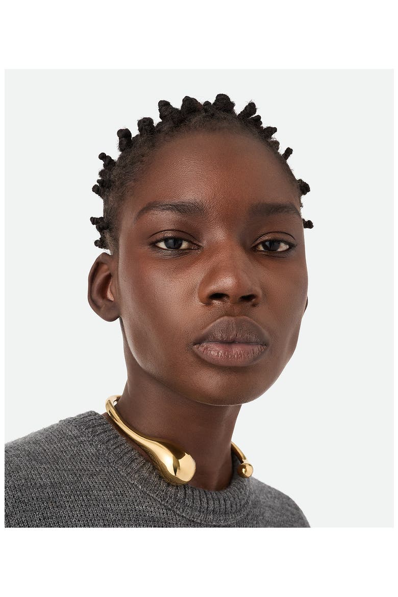 Frills Collar Necklace, Alternate, color, YELLOW GOLD