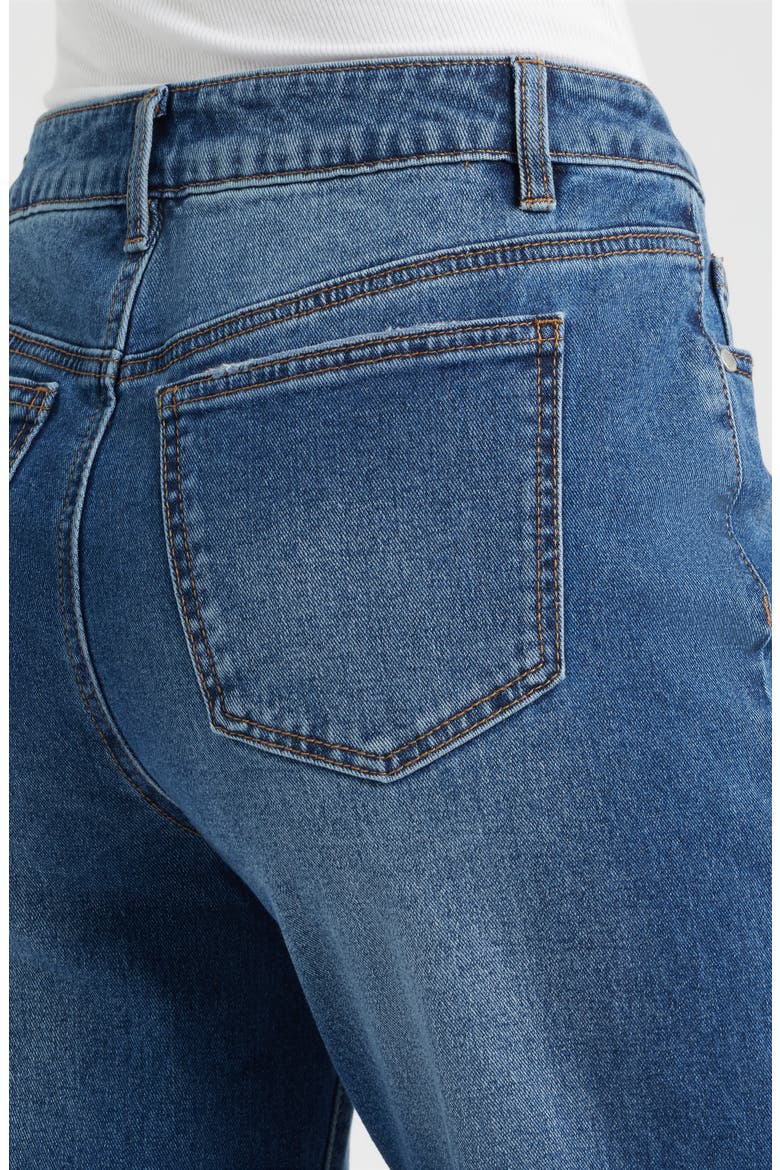 High Waist Straight Leg Jeans, Alternate, color, JOHNSTOWN