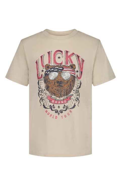 Kids' World Tour Bear Graphic T-Shirt (Big Kid)