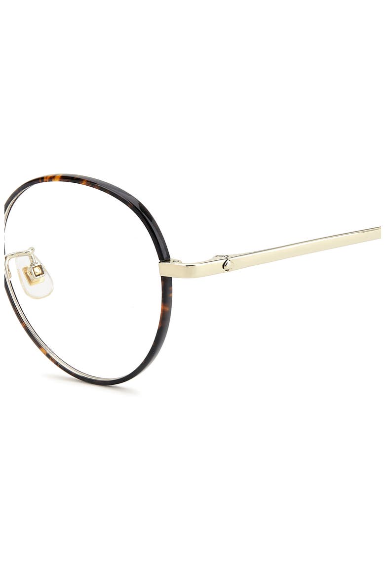 helka 49mm small round optical glasses, Alternate, color, HAVANA GOLD