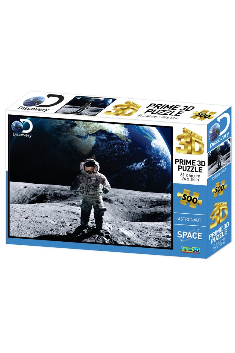 Space Astronaut Super 3D 500 Piece Jigsaw Puzzle For Adults And Kids, Main, color, Multi-Color